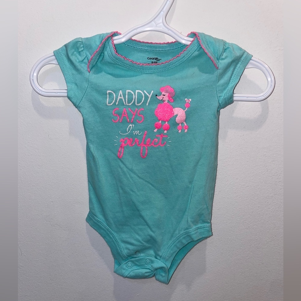 5/$15 George Aqua Baby Onesie